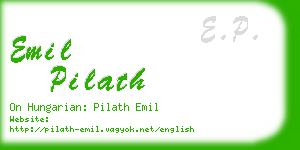 emil pilath business card